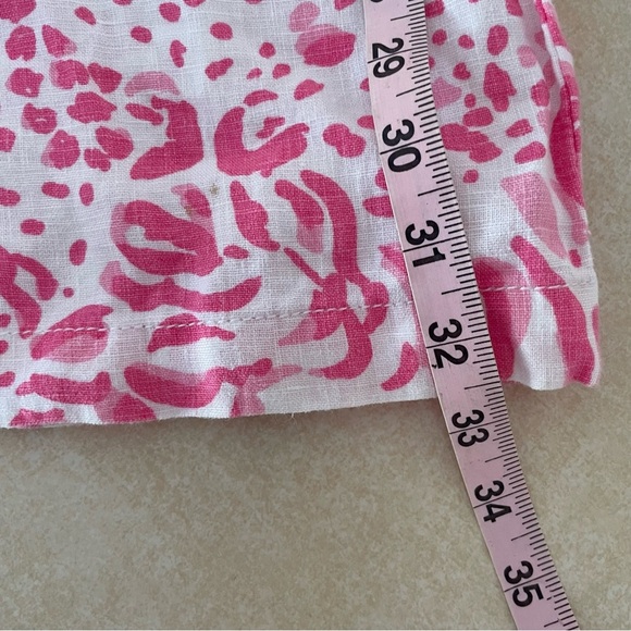 Lilly Pulitzer The Beach Pants Get Spotted Lion Leopard Linen XS 37843 - Picture 11 of 12